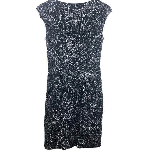 Sue Wong Black and White Ribbon Swirl Dress Size 4 - Picture 6 of 11